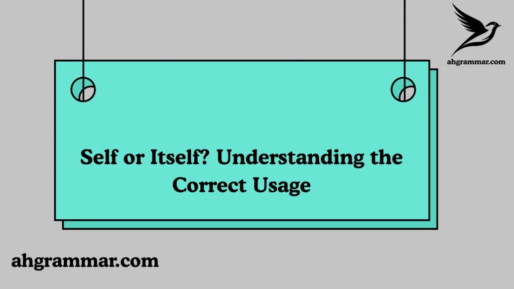 Self or Itself