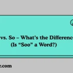 Soo vs. So