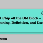 A Chip off the Old Block – Meaning, Definition, and Uses