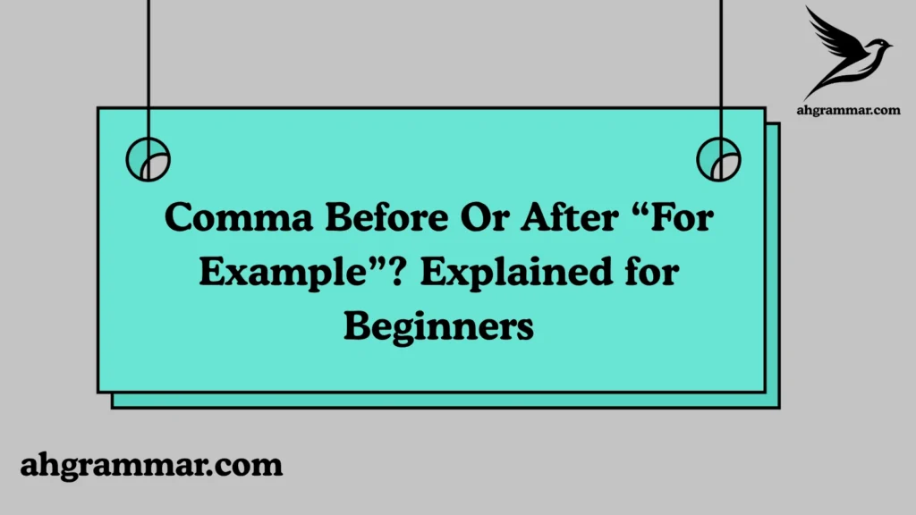 Comma Before Or After “For Example”? Explained for Beginners