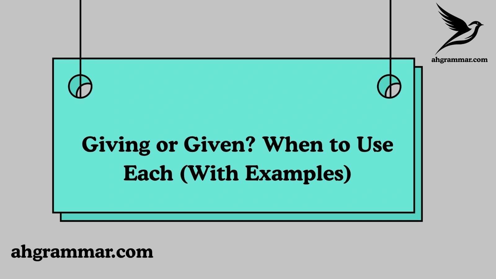 Giving or Given