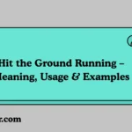 Hit the Ground Running