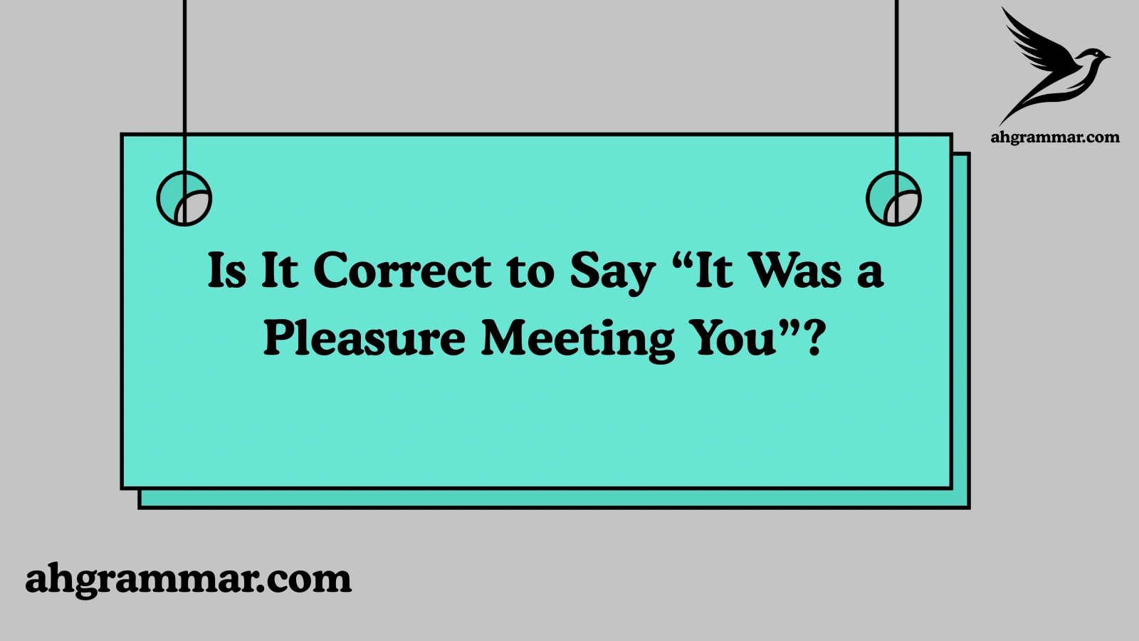 Is It Correct to Say “It Was a Pleasure Meeting You”?