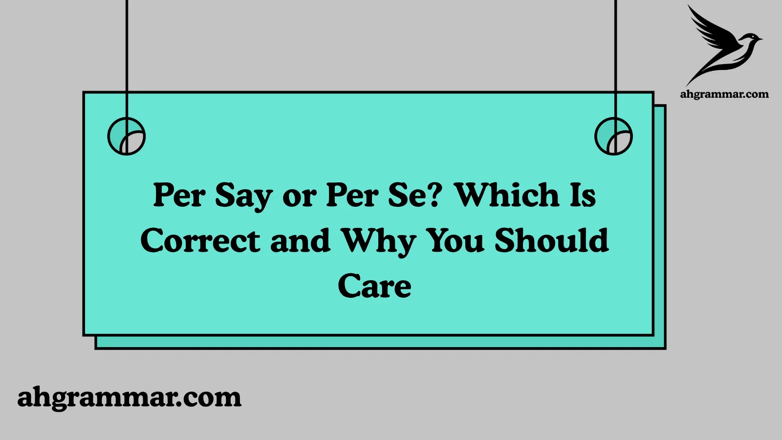 Per Say or Per Se? Which Is Correct