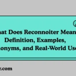 What Does Reconnoiter Mean? Definition, Examples, Synonyms, and Real-World Uses