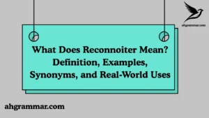 What Does Reconnoiter Mean? Definition, Examples, Synonyms, and Real-World Uses