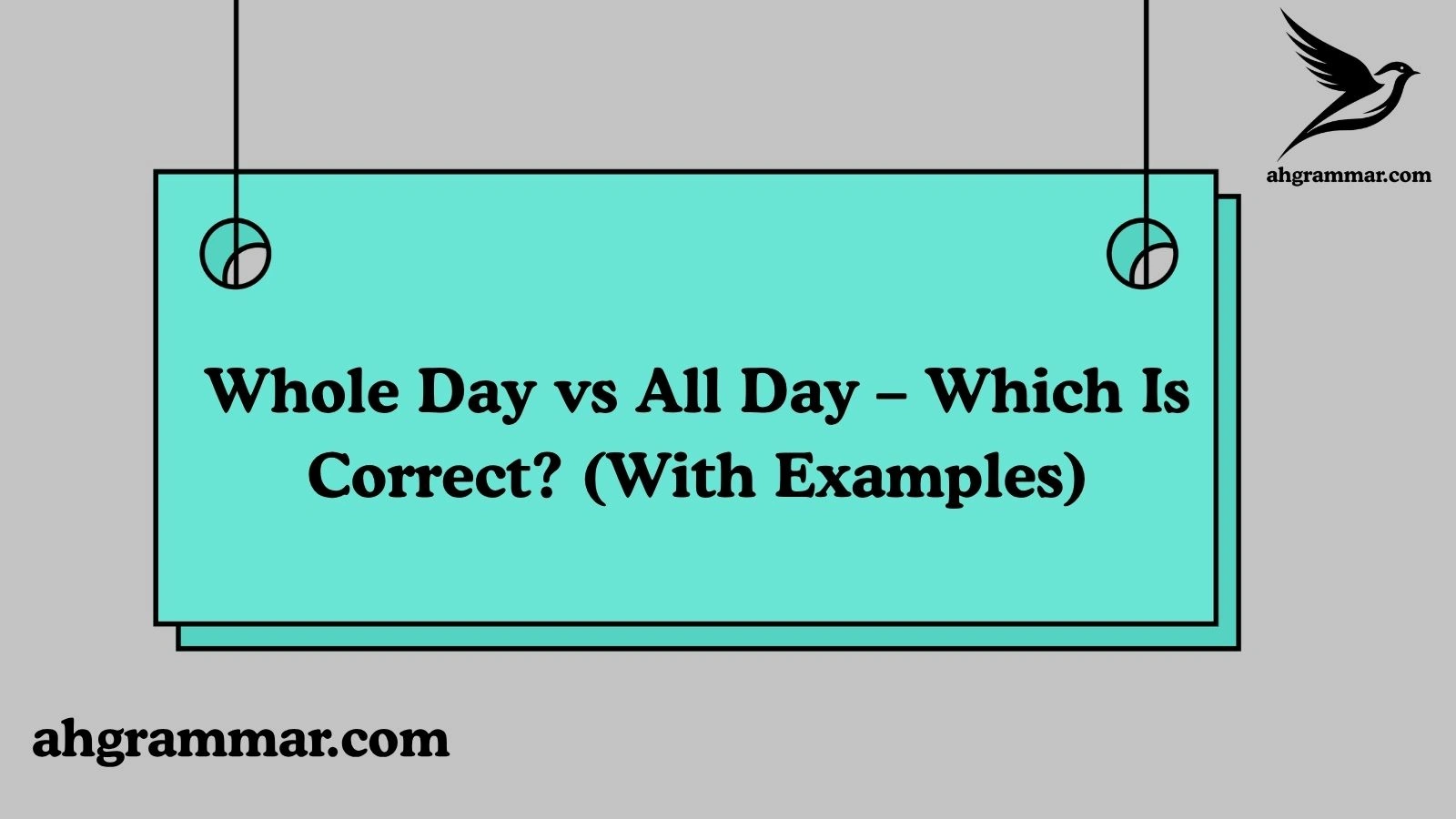 Whole Day vs All Day